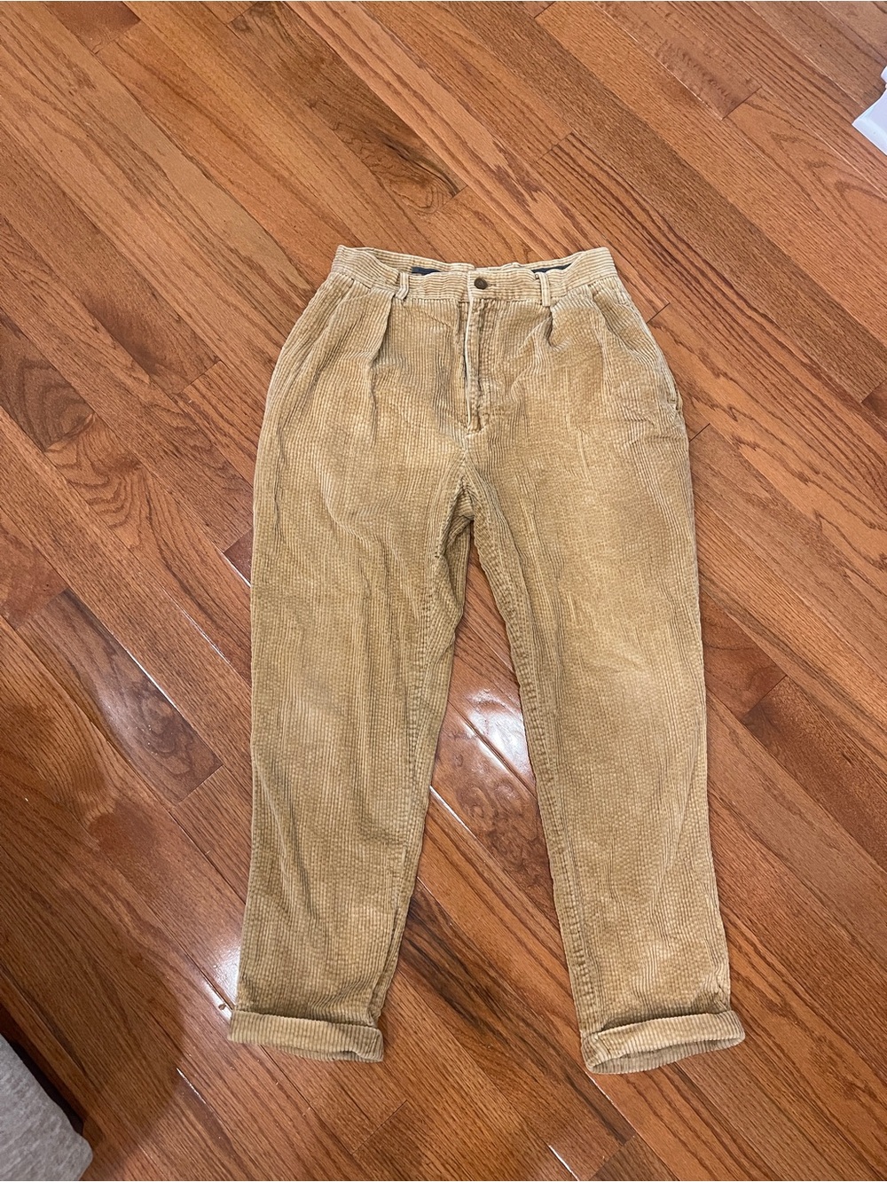Vintage Le Collezioni Structure Corduroy Pants Mens Pleated Classic 32 S